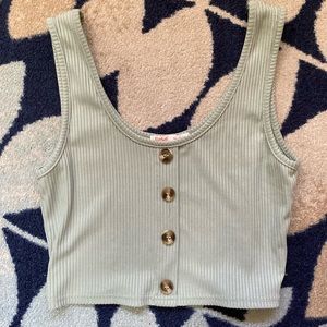 3/10! Pale green crop top